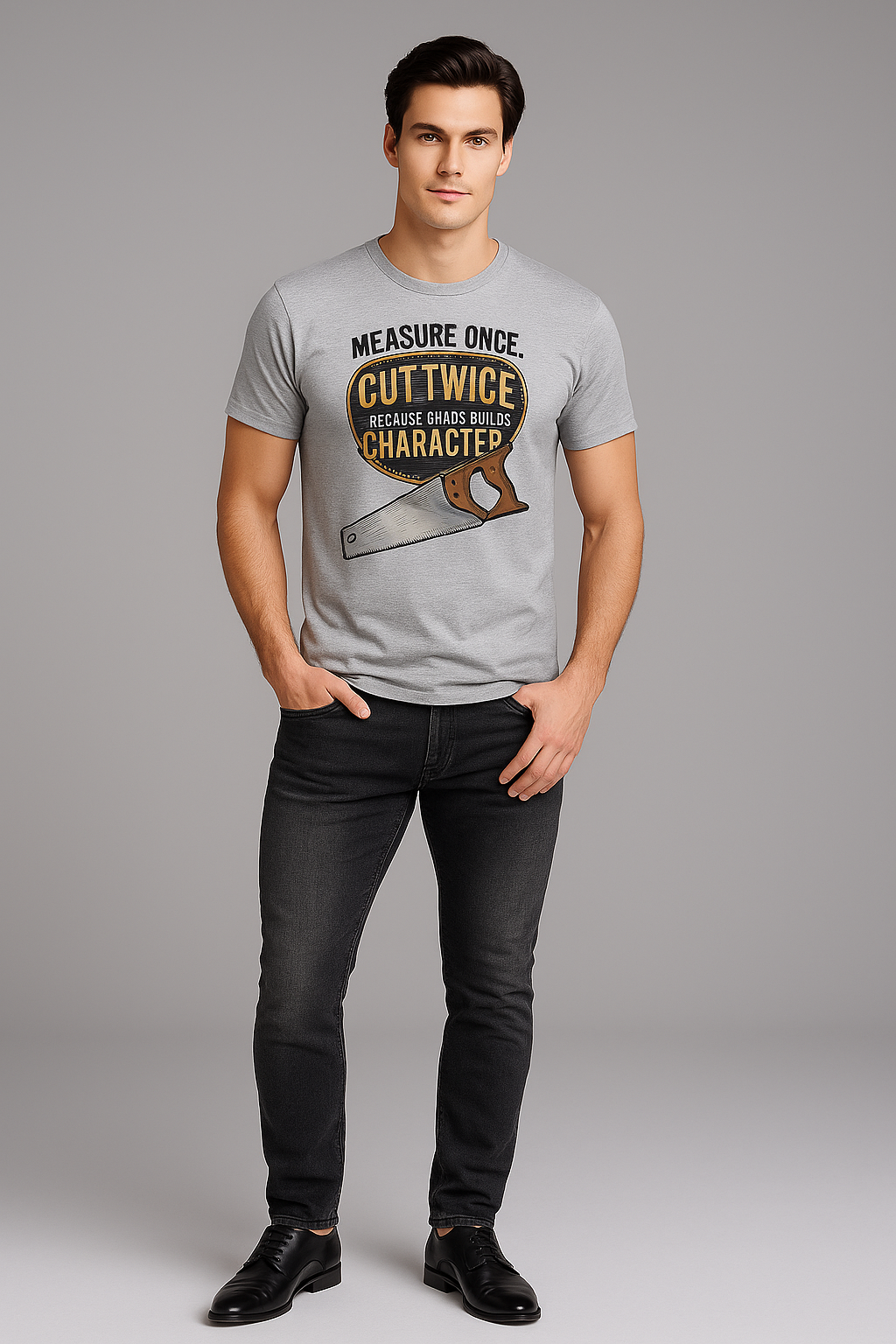 Measure Once, Cut Twice Because Chaos Builds Character - Carpenter T-shirt, Mocktops t-shirt