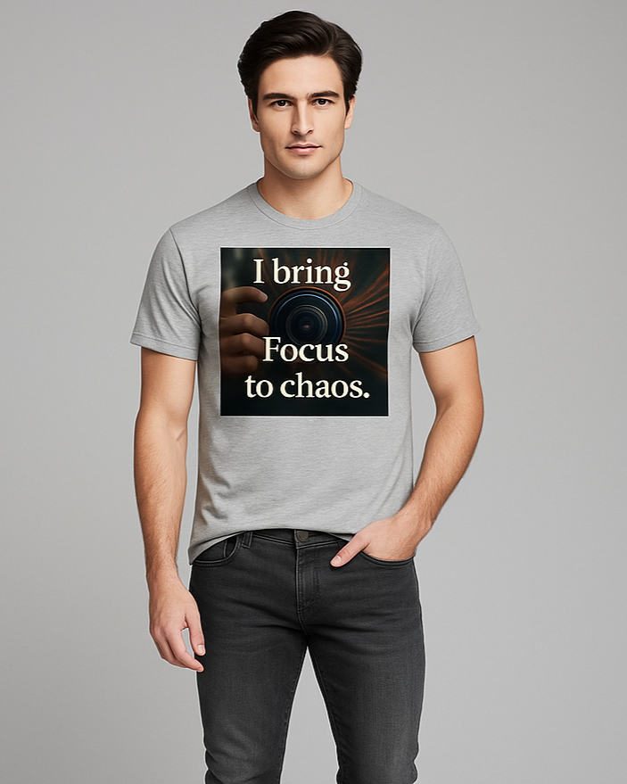 I Bring Focus to Chaos - Photography T-shirt, Mocktops t-shirt