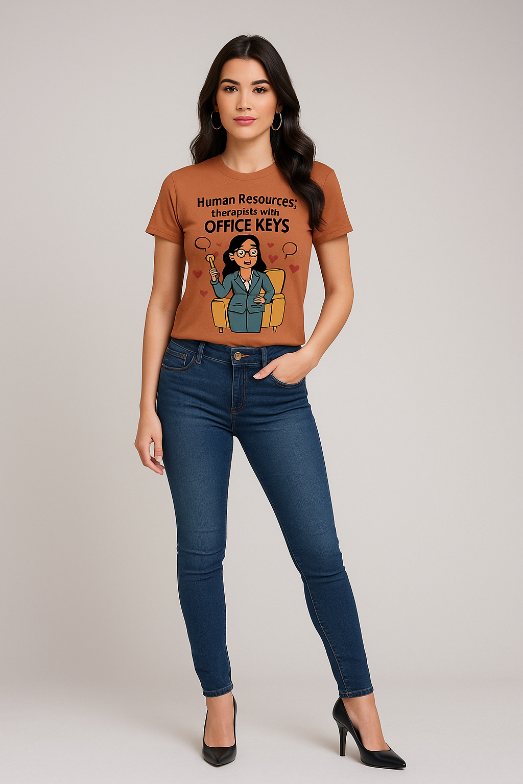 Human Resources: Therapists With Office Keys - HR/Corporate T-shirt, Mocktops t-shirt