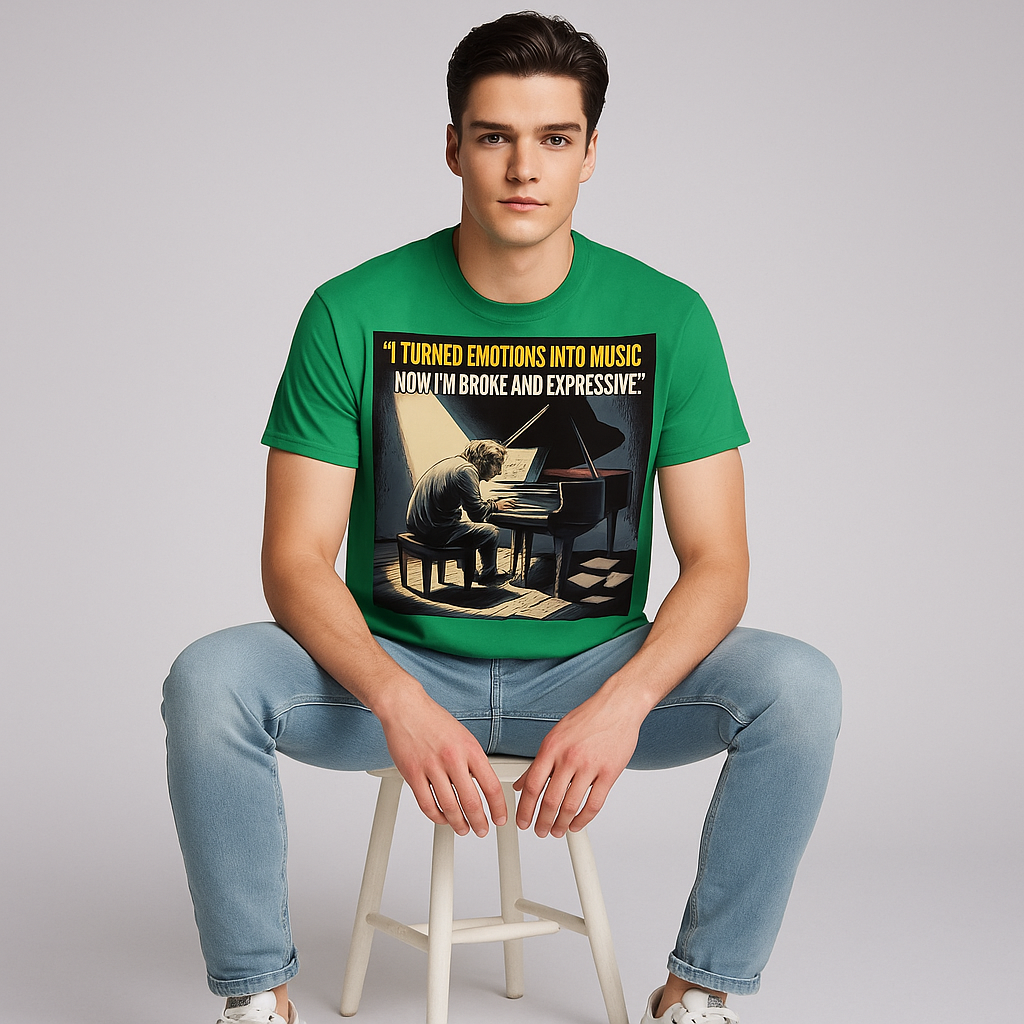 I Turned Emotions Into Music T-shirt, Funny Musician T-shirt, Mocktops T-shirt