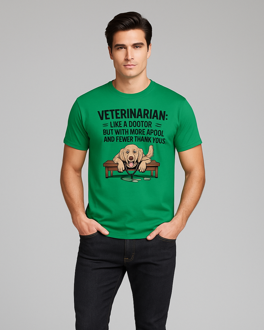 Veterinarian: Like A Doctor, But With More Drool And Fewer Thank Yous - Veterinarian T-shirt, Mocktops t-shirt