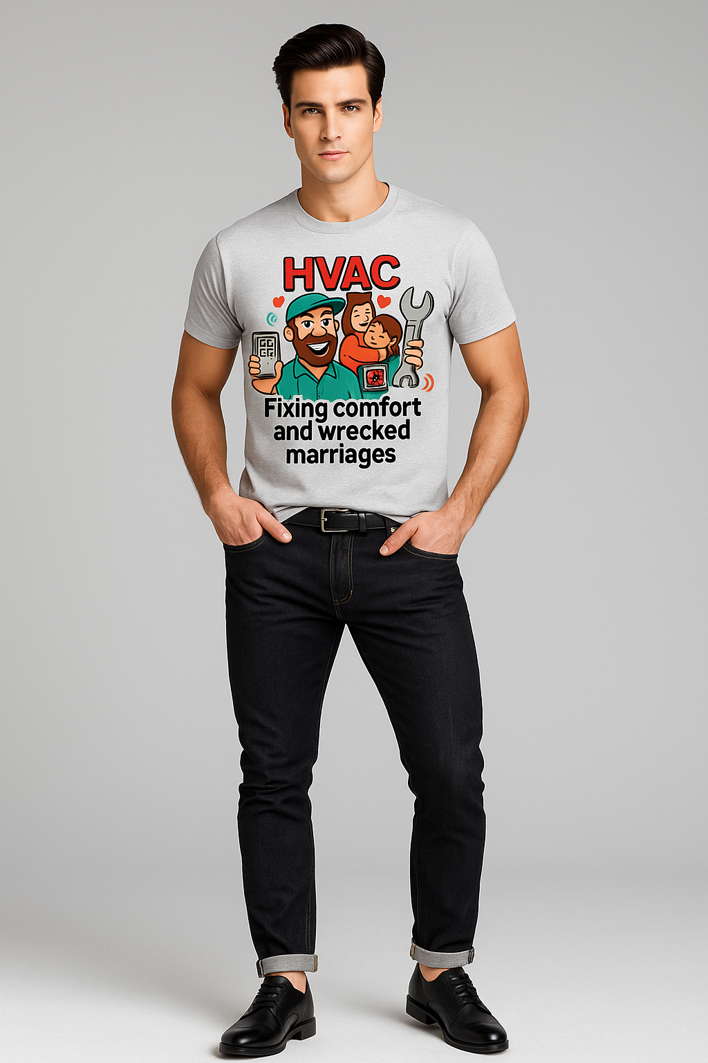 HVAC: Fixing Comfort and Wrecked Marriages - HVAC T-shirt, Mocktops t-shirt