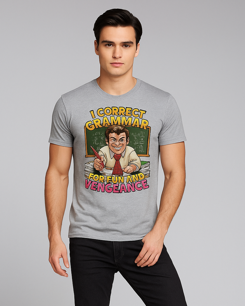 I Correct Grammar For Fun and Vengeance Tshirt, Teacher T-shirt, Mocktops t-shirt