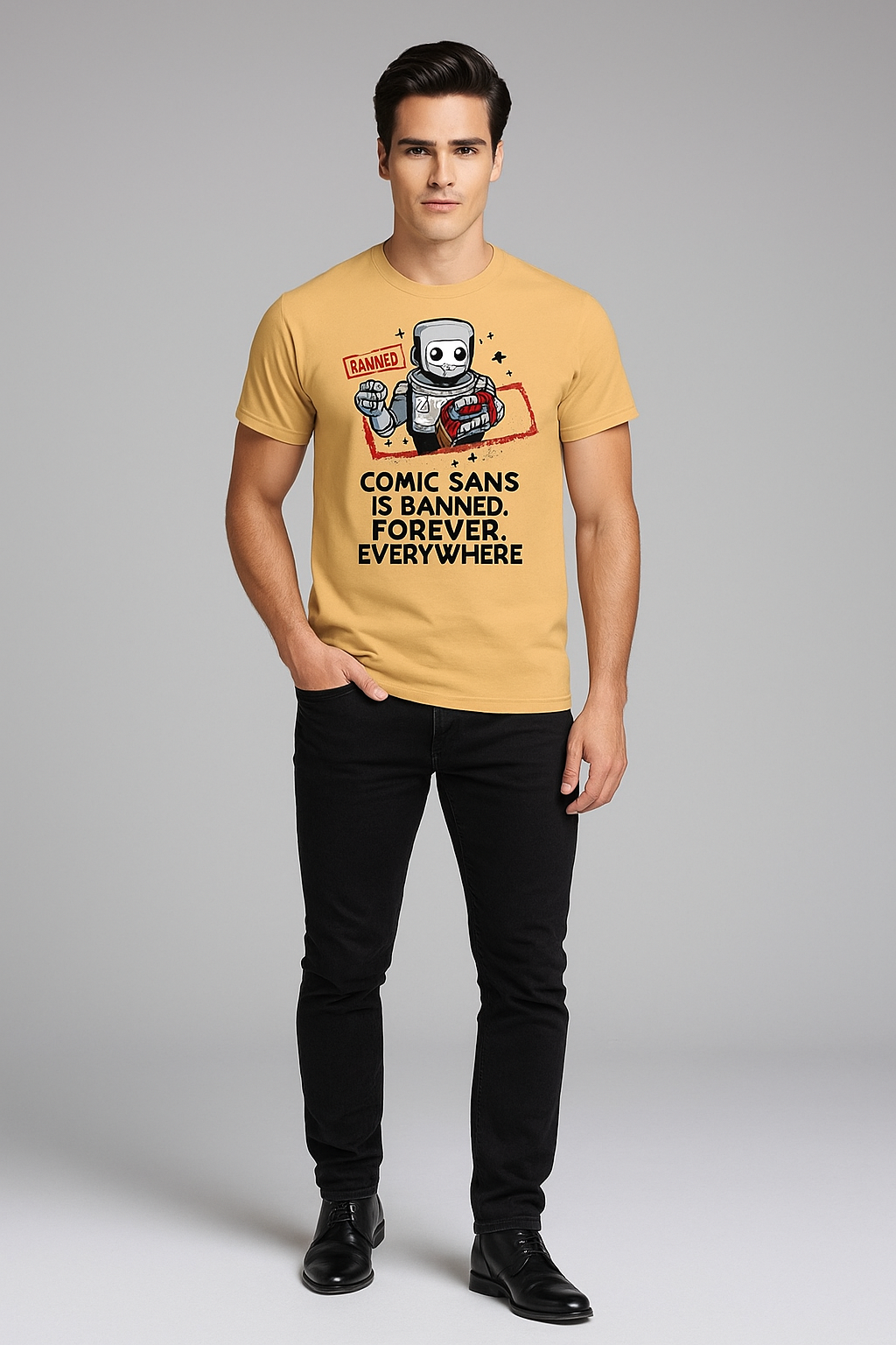 Comic Sans is Banned, Forever, Everywhere - Programmer/IT T-shirt, Mocktops t-shirt