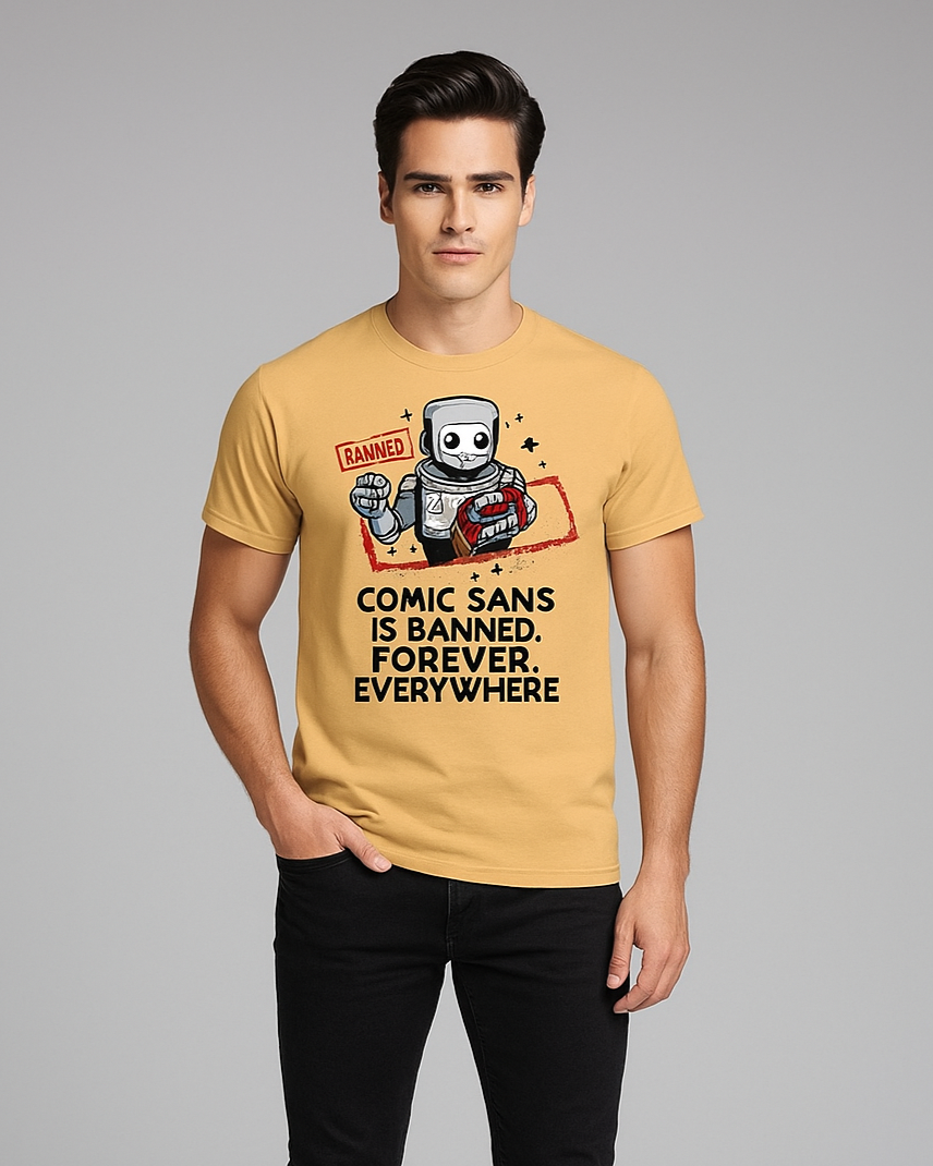 Comic Sans is Banned, Forever, Everywhere - Programmer/IT T-shirt, Mocktops t-shirt