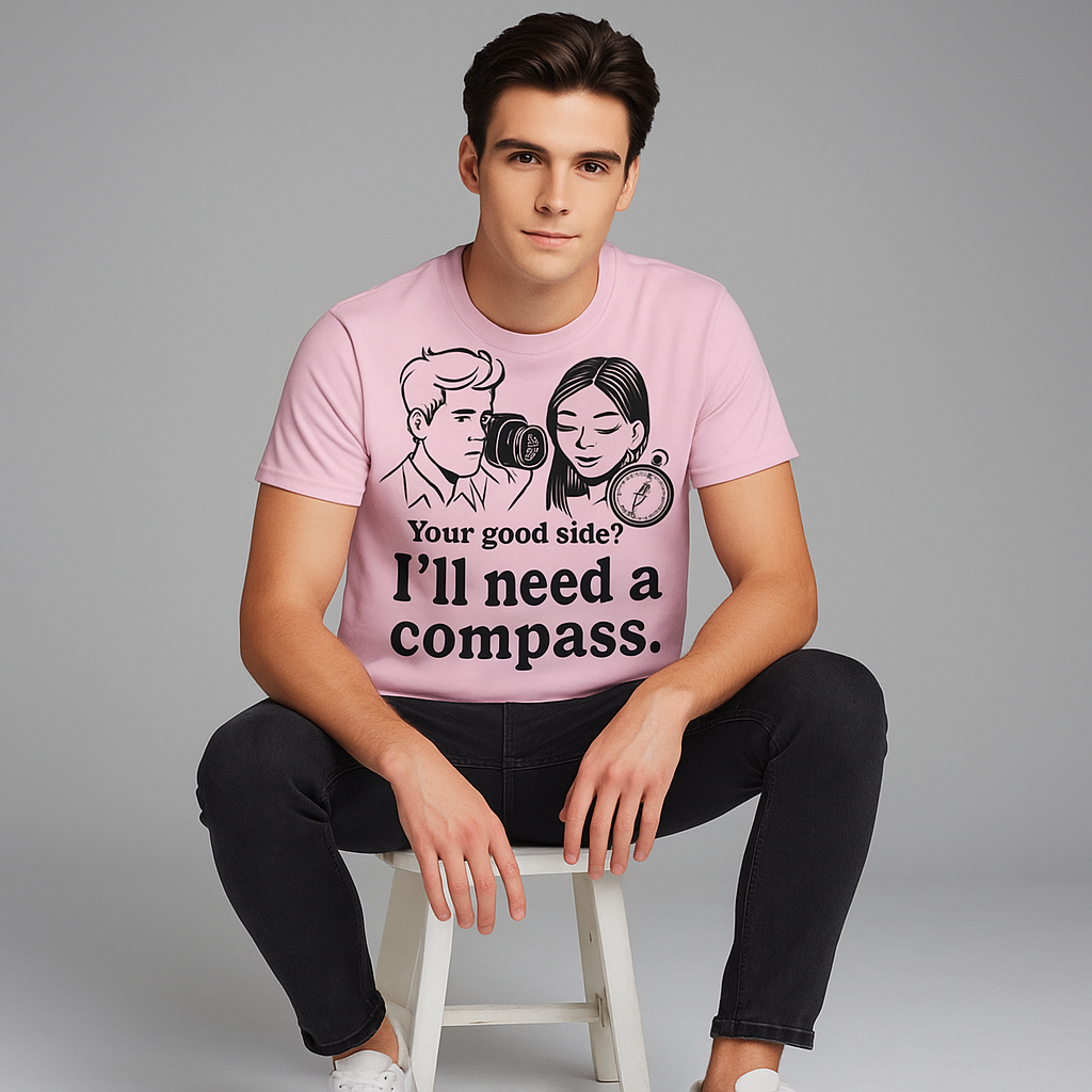 Your Good Side? I'll Need a Compass Tshirt, Photographer T-shirt, Mocktops t-shirt
