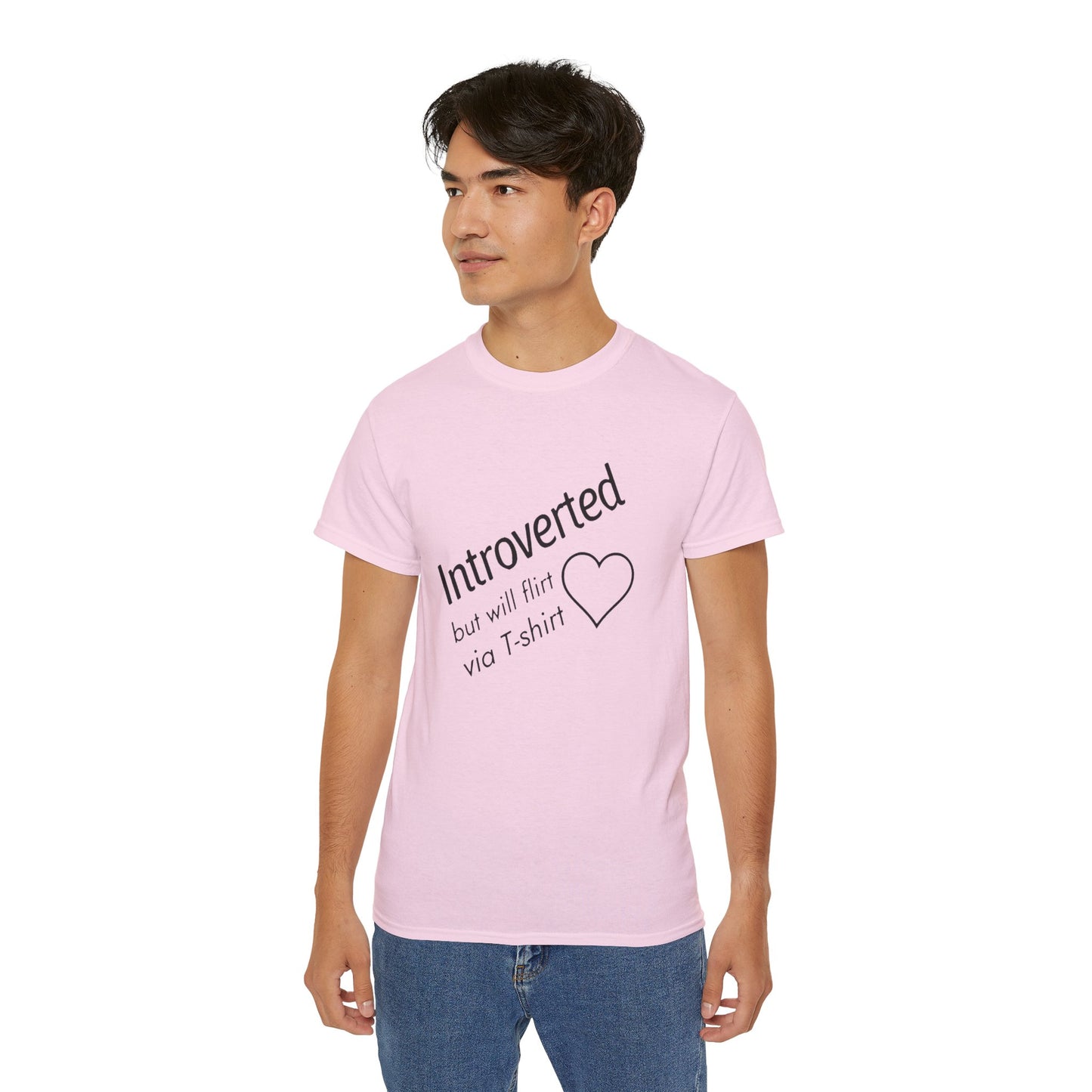 Introverted But Will Flirt Via T-Shirt - Funny Quiet Personality Tee