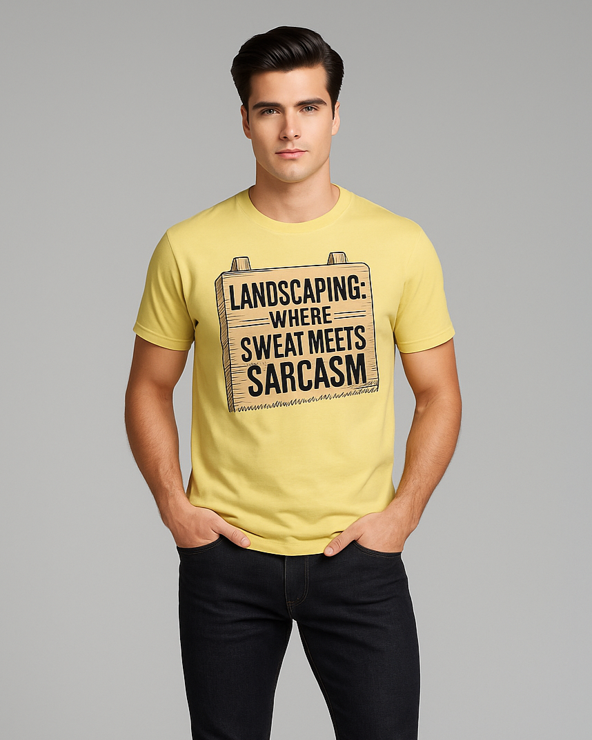 Landscaping: Where Sweat Meets Sarcasm - Landscaper T-shirt, Mocktops t-shirt