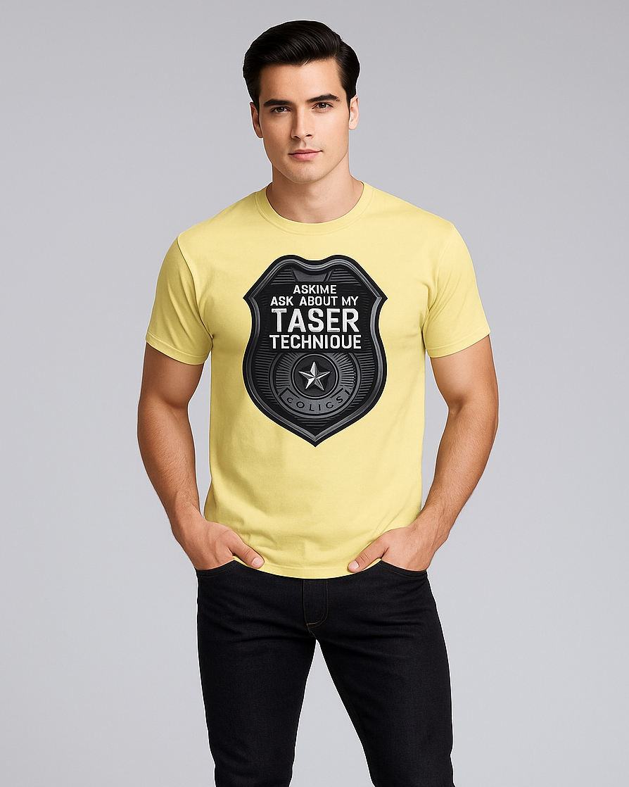 Ask Me About My Taser Technique - Police T-shirt, Mocktops t-shirt