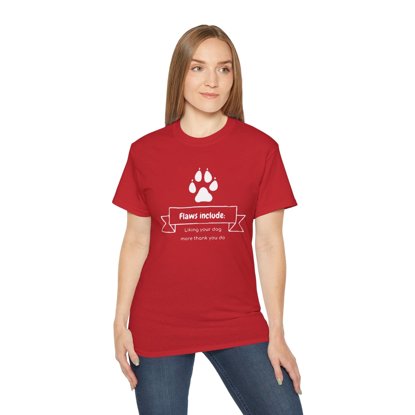 Flaws Include Liking Your Dog More Than You Do T-Shirt - Dog Lover Humor Tee