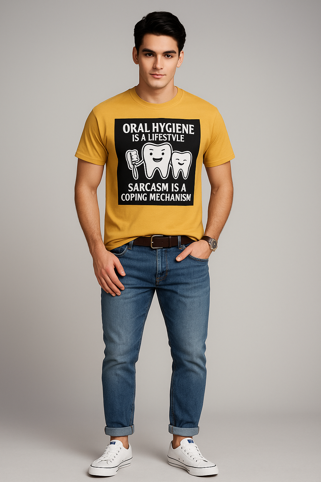 Oral Hygiene Is A Lifestyle. Sarcasm Is A Coping Mechanism - Dentist T-shirt, Mocktops t-shirt