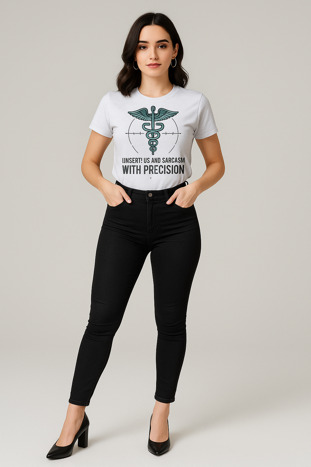 I Insert IVs and Sarcasm with Precision - Nurse T-shirt, Mocktops t-shirt