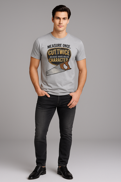 Measure Once, Cut Twice Because Chaos Builds Character - Carpenter T-shirt, Mocktops t-shirt
