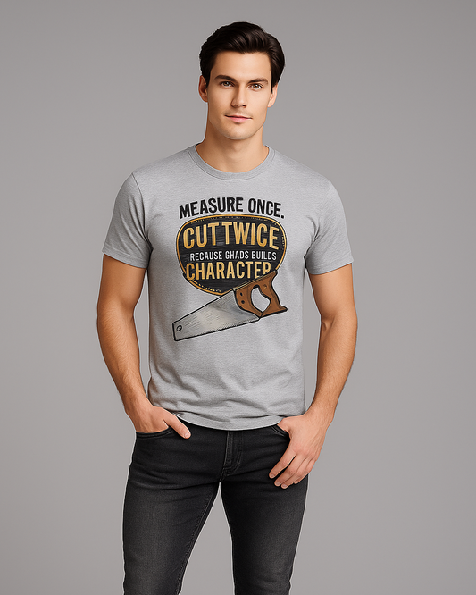 Measure Once, Cut Twice Because Chaos Builds Character - Carpenter T-shirt, Mocktops t-shirt