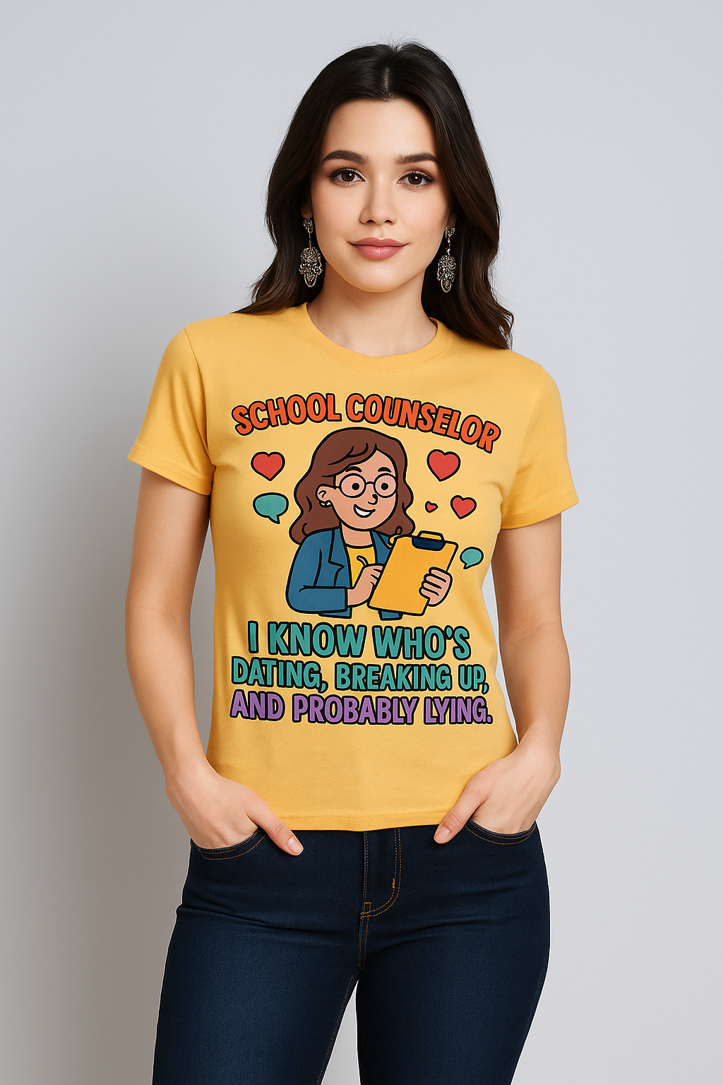 chool Counselor, I Know Who's Dating, Breaking Up, And Probably Lying Tshirt, Counselor T-shirt, Mocktops t-shirt