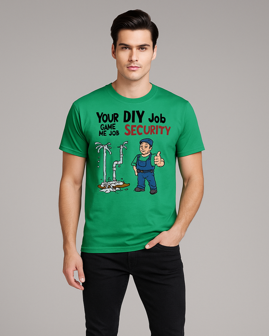 Your DIY Job Gave Me Job Security - Plumber T-shirt, Mocktops t-shirt