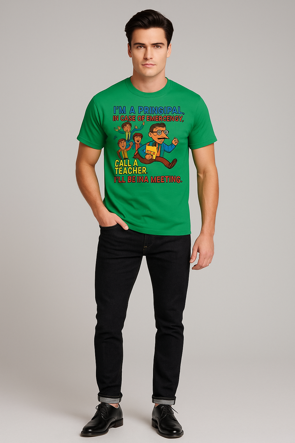 I'm A Principal. In Case Of Emergency, Call A Teacher. I'll Be In A Meeting Tshirt, Principal T-shirt, Mocktops t-shirt