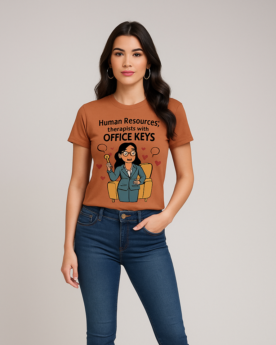 Human Resources: Therapists With Office Keys - HR/Corporate T-shirt, Mocktops t-shirt