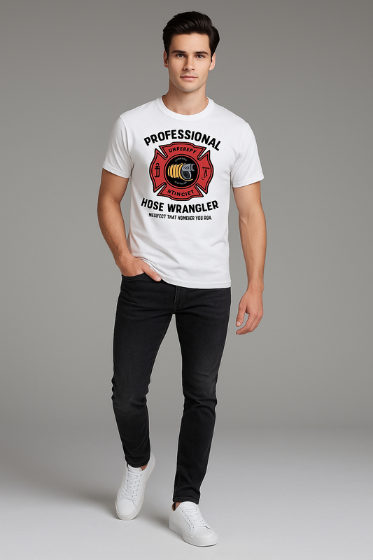 Professional Hose Wrangler Interpret That However You Wish - Firefighter T-shirt, Mocktops t-shirt