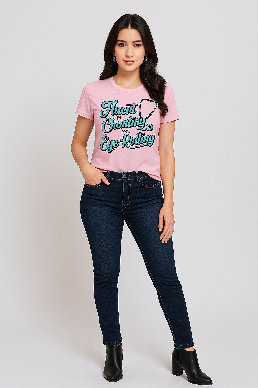 Fluent in Charting and Eye-Rolling - Nurse T-shirt, Mocktops t-shirt
