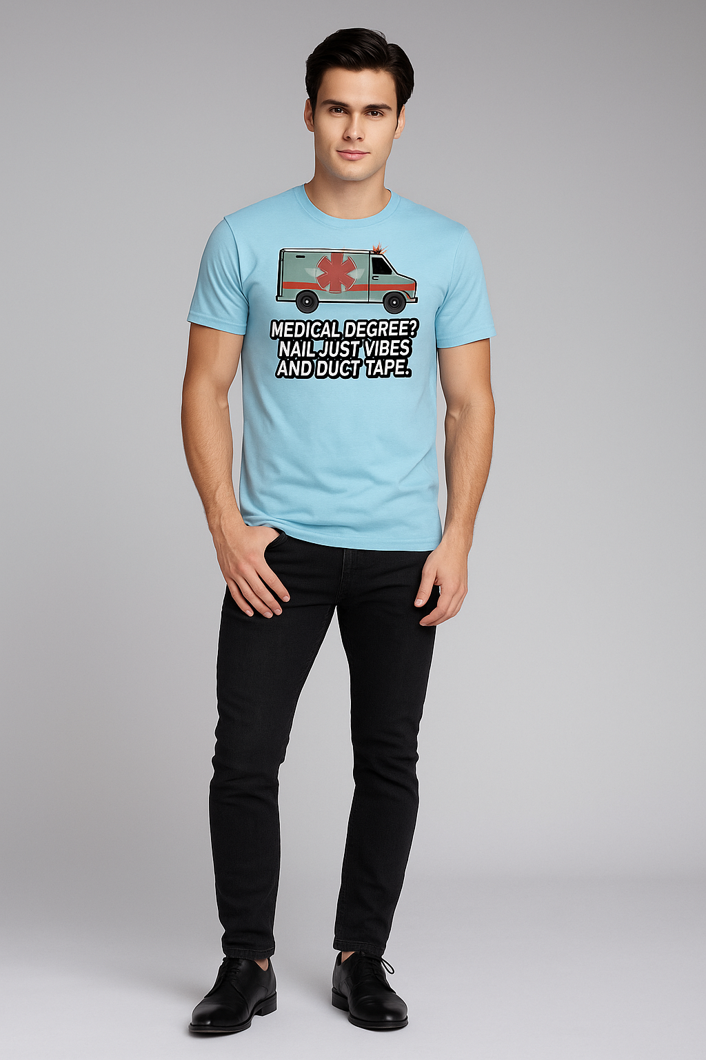 Medical Degree? Nah. Just Vibes and Duct Tape - EMT/Paramedic T-shirt, Mocktops t-shirt