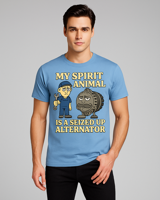 My Spirit Animal is a Seized Up Alternator - Mechanic T-shirt, Mocktops t-shirt