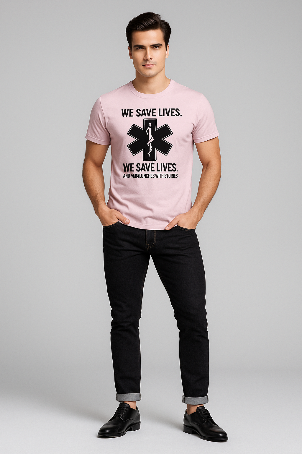 We Save Lives. And Ruin Lunches With Stories - EMT/Paramedic T-shirt, Mocktops t-shirt