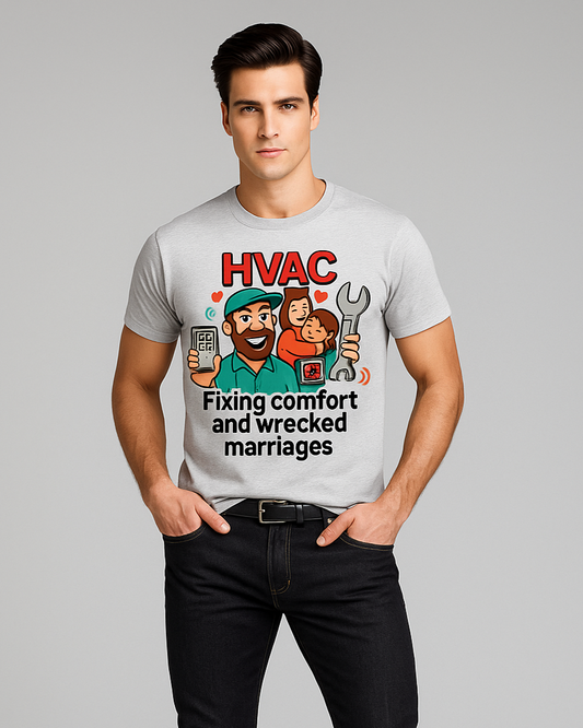 HVAC: Fixing Comfort and Wrecked Marriages - HVAC T-shirt, Mocktops t-shirt