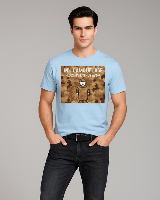 My Camouflage Hides My Enthusiasm - Military T-shirt, Mocktops t-shirt