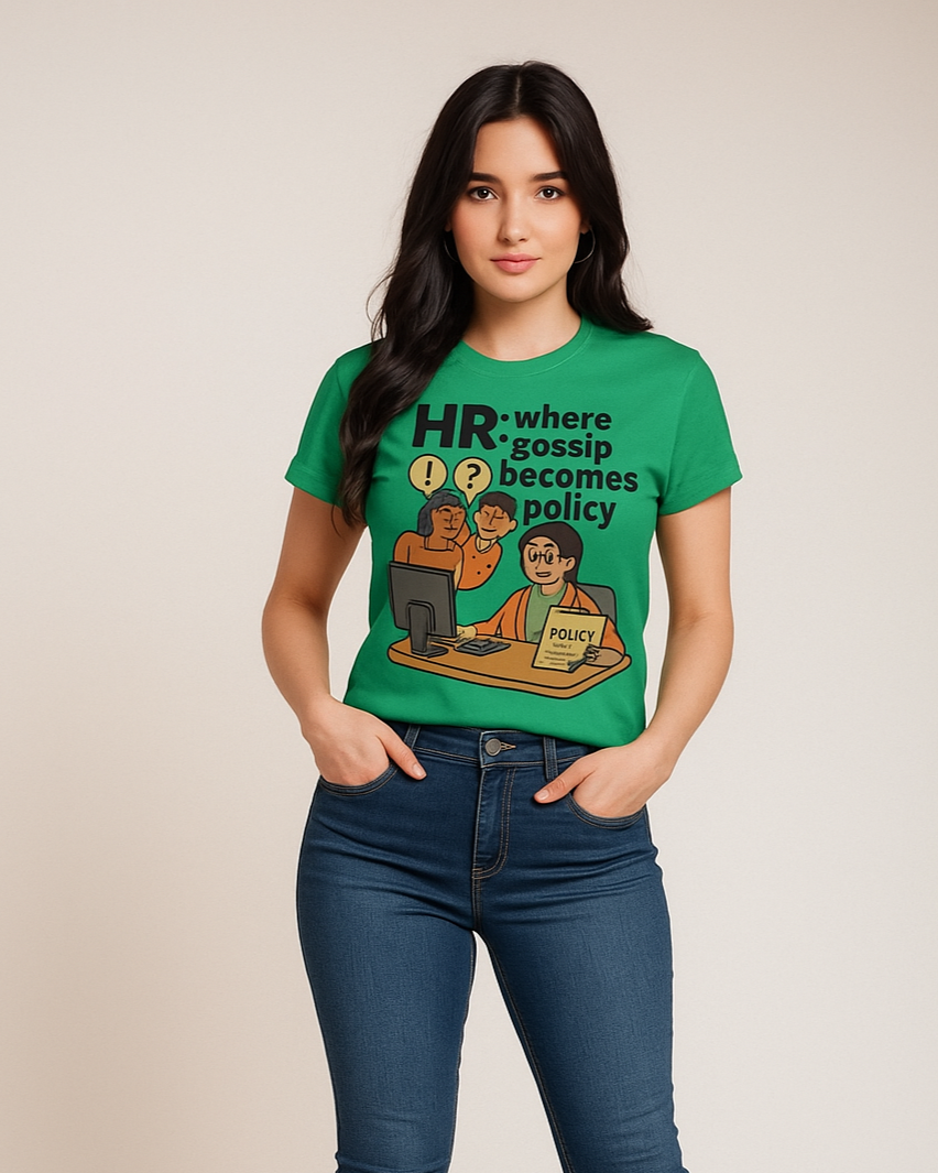 HR: Where Gossip Becomes Policy - HR/Corporate T-shirt, Mocktops t-shirt
