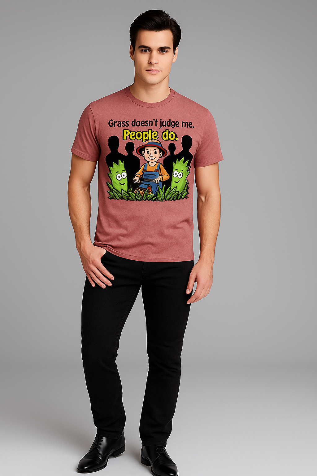 Grass Doesn't Judge Me. People Do - Gardener T-shirt, Mocktops t-shirt