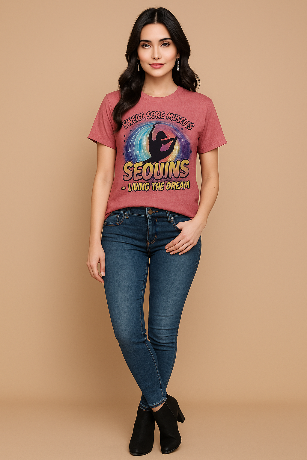 Sweat, Sore Muscles, Sequins T-shirt, Funny Dancer T-shirt, Mocktops T-shirt