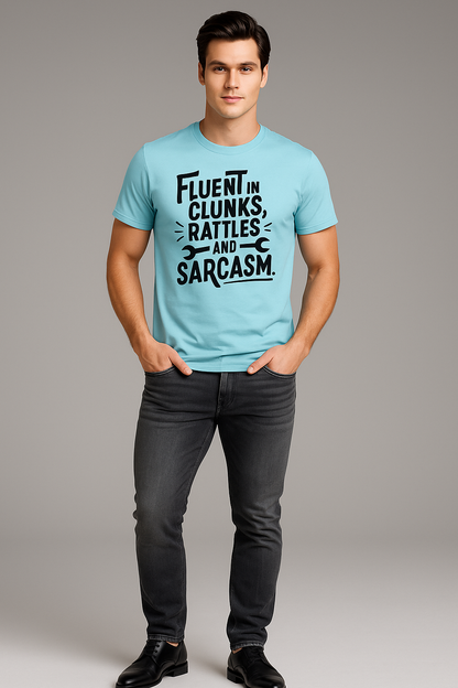 Fluent in Clunks, Rattles, and Sarcasm - Mechanic T-shirt, Mocktops t-shirt