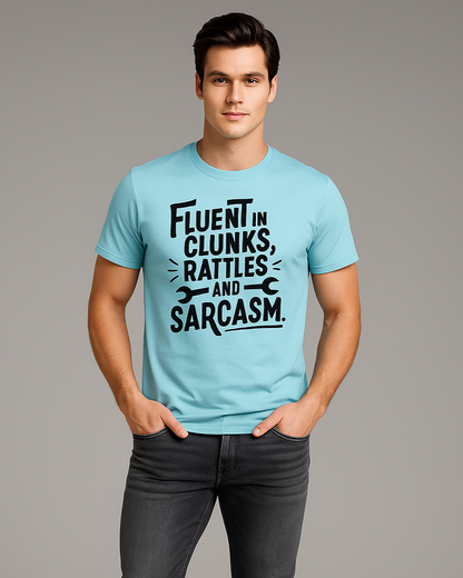 Fluent in Clunks, Rattles, and Sarcasm - Mechanic T-shirt, Mocktops t-shirt