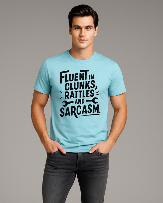 Fluent in Clunks, Rattles, and Sarcasm - Mechanic T-shirt, Mocktops t-shirt