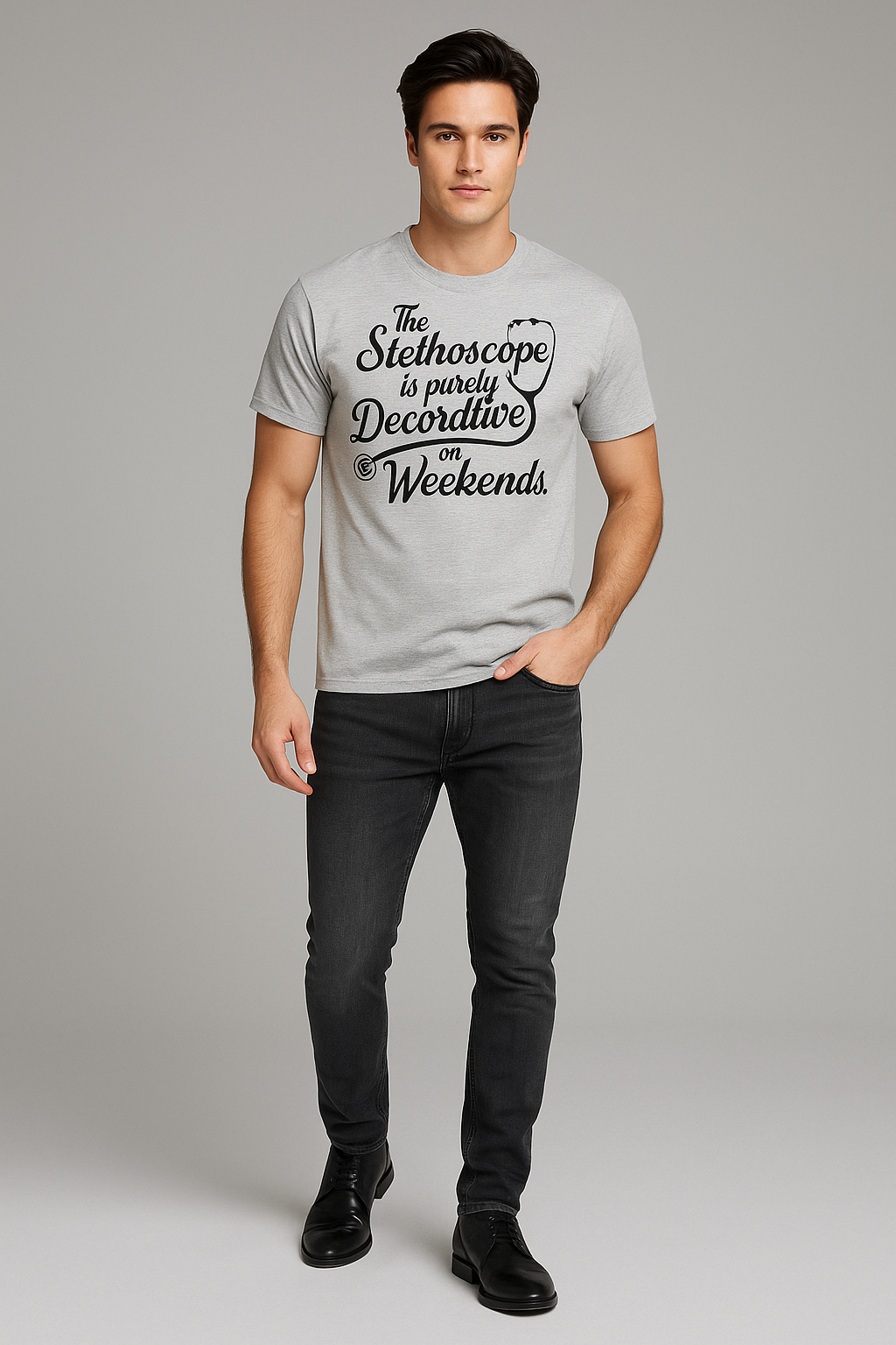 The Stethoscope Is Purely Decorative On Weekends - Doctor T-shirt, Mocktops t-shirt