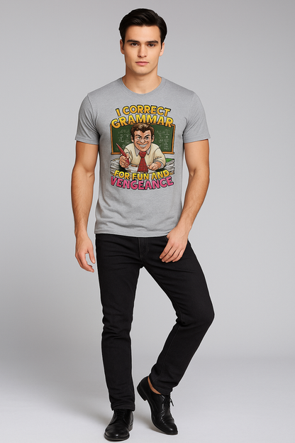 I Correct Grammar For Fun and Vengeance Tshirt, Teacher T-shirt, Mocktops t-shirt