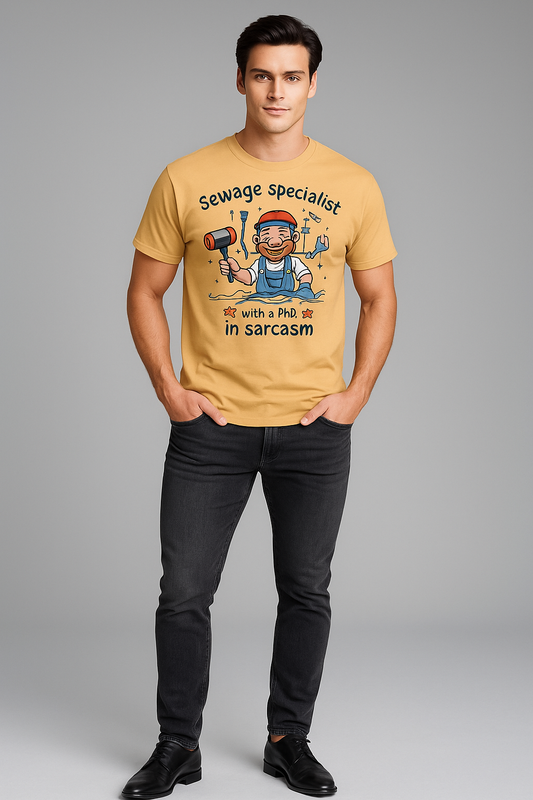 Sewage Specialist with a PhD in Sarcasm - Plumber T-shirt, Mocktops t-shirt