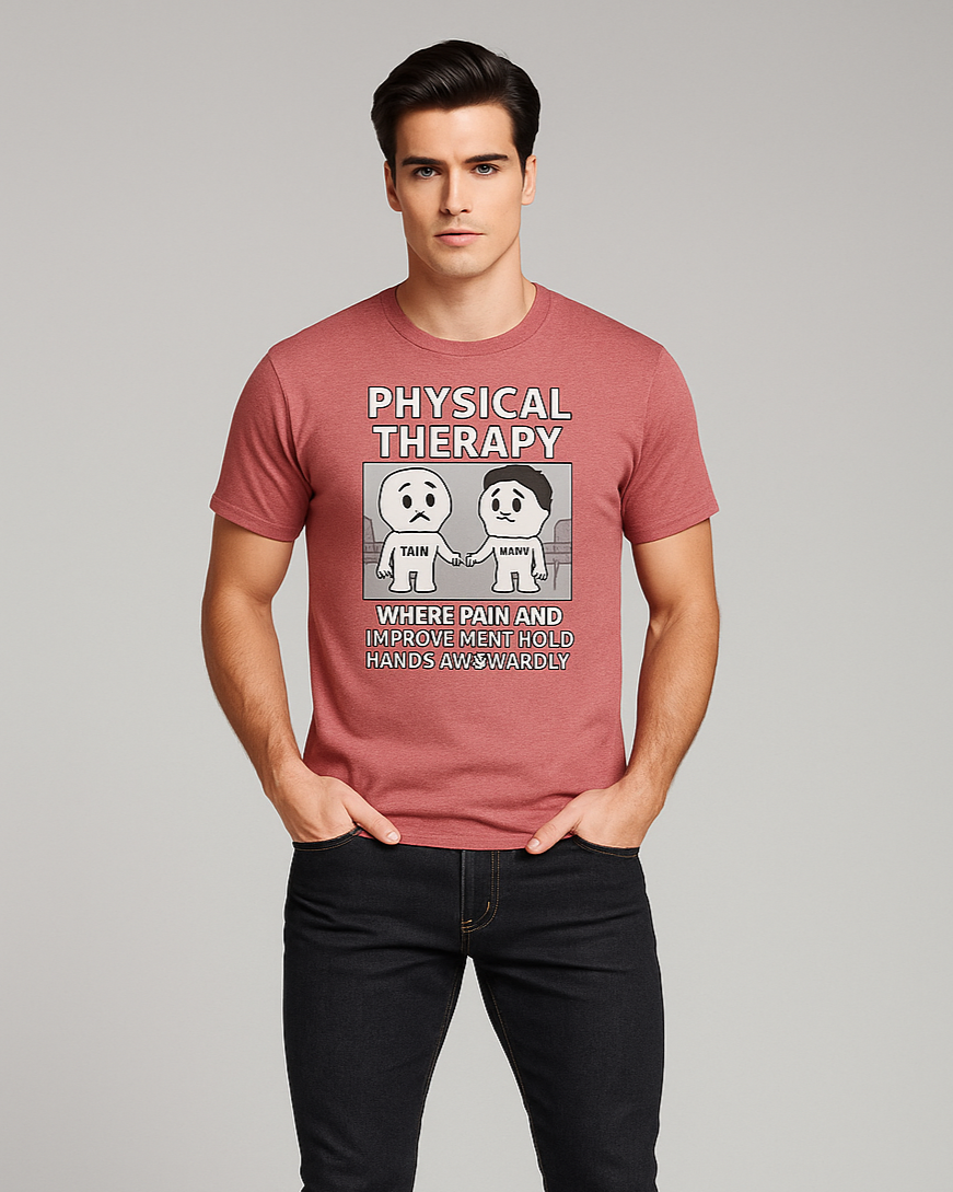 Physical Therapy Where Pain And Improvement Hold Hands Awkwardly - Physical Therapist T-shirt, Mocktops t-shirt