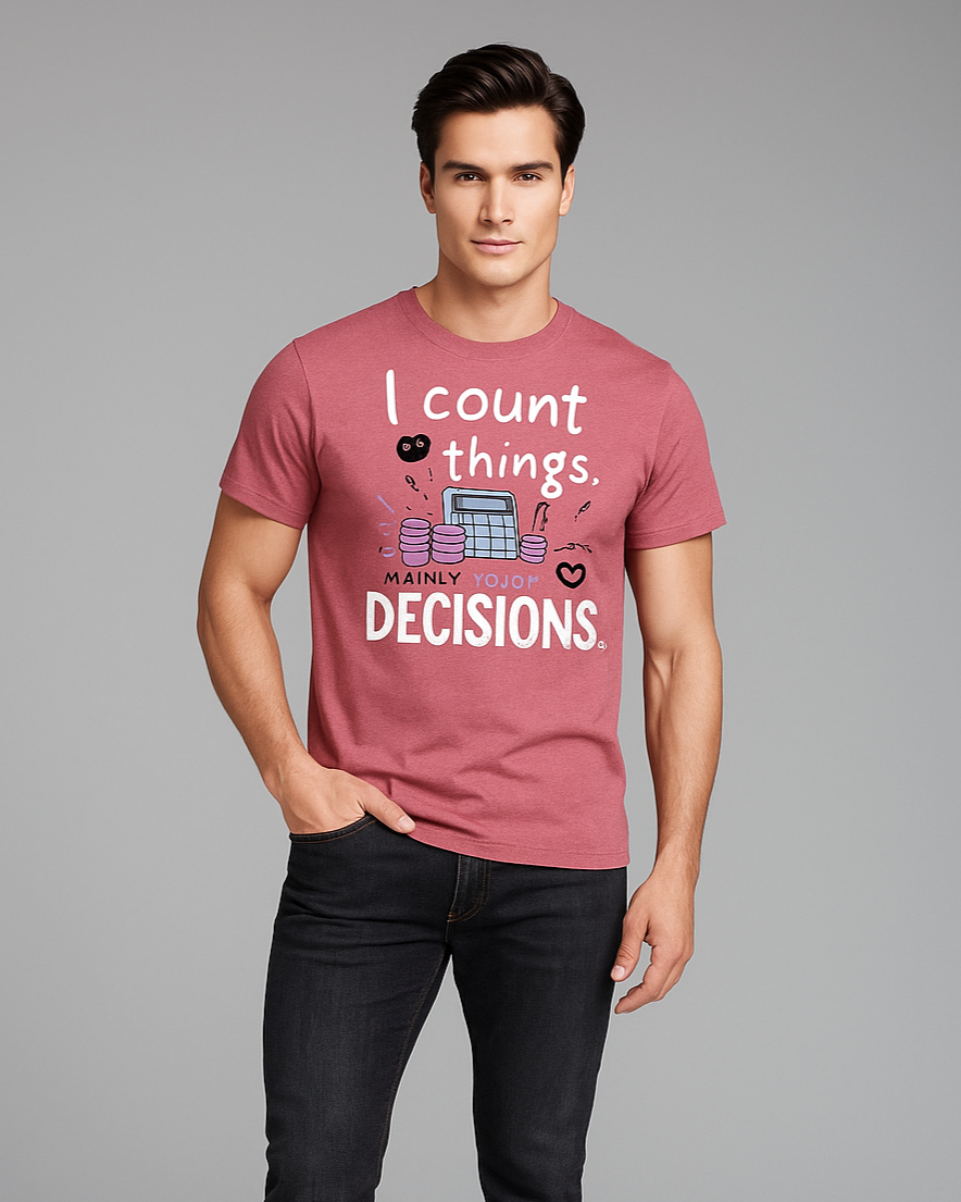 I Count Things. Mainly Your Poor Decisions - Accountant T-shirt, Mocktops t-shirt