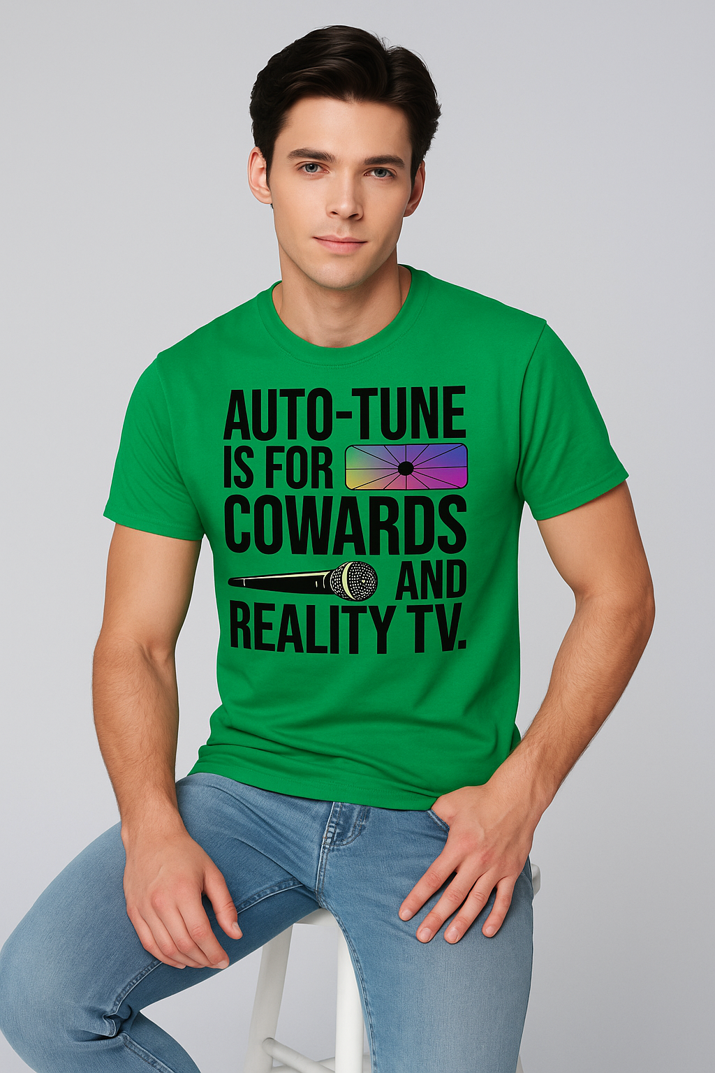 Auto-tune Is For Cowards and Reality TV Tshirt, Singer T-shirt, Mocktops t-shirt