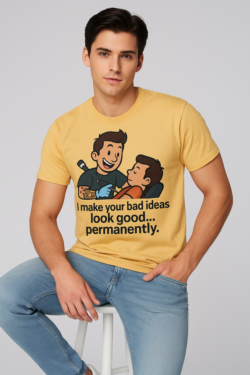 I Make Your Bad Ideas Look Good... Permanently Tshirt, Tattoo Artist T-shirt, Mocktops t-shirt