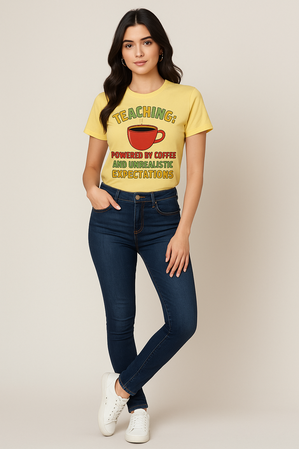 Teaching: Powered By Coffee And Unrealistic Expectations Tshirt, Teacher T-shirt, Mocktops t-shirt