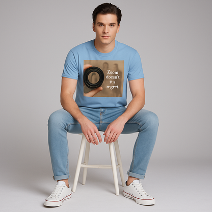 Zoom Doesn't Fix Regret. T-shirt, Funny Photographer T-shirt, Mocktops T-shirt