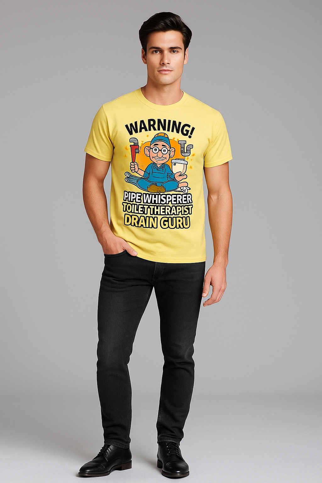 Pipe Whisperer Toilet Therapist Drain Guru - Plumber T-shirt, Mocktops t-shirt