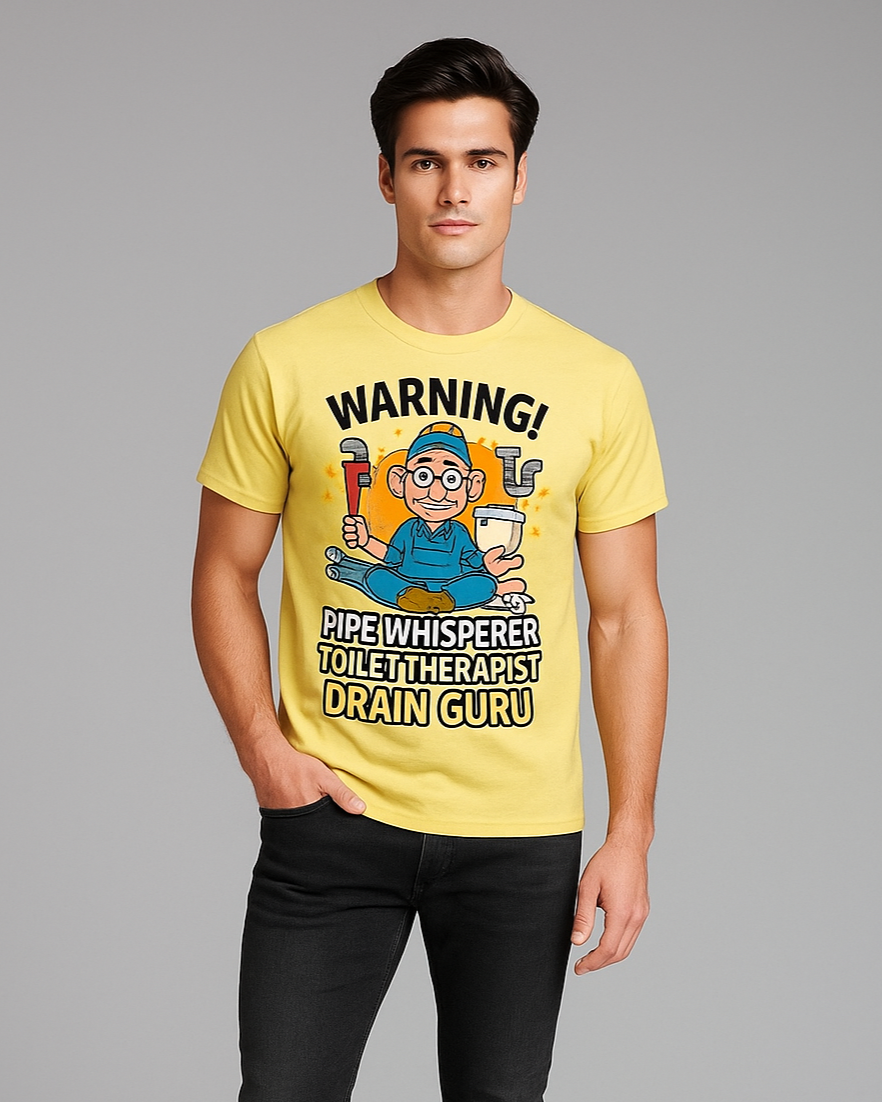 Pipe Whisperer Toilet Therapist Drain Guru - Plumber T-shirt, Mocktops t-shirt