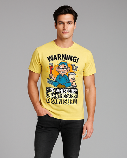 Pipe Whisperer Toilet Therapist Drain Guru - Plumber T-shirt, Mocktops t-shirt