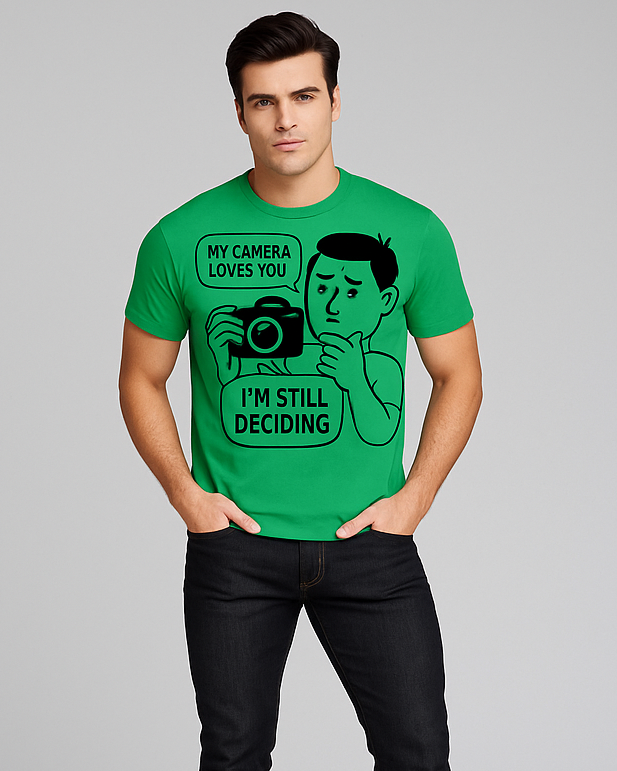 My Camera Loves You. I'm Still Deciding Tshirt, photographer T-shirt, Mocktops t-shirt