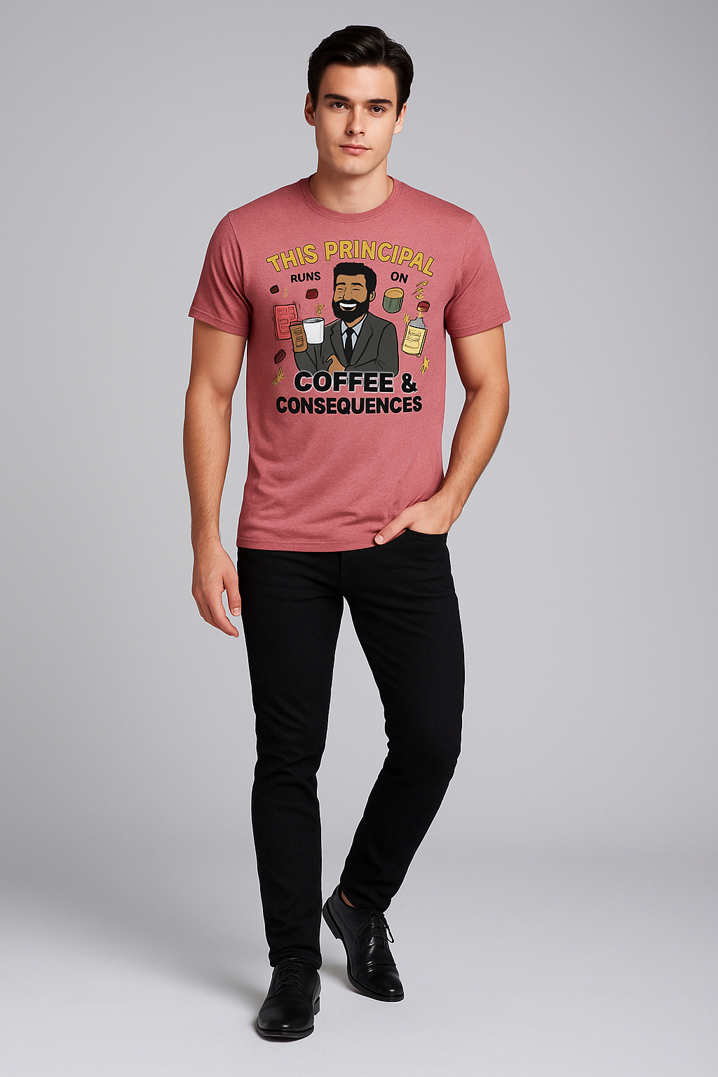 This Principal Runs On Coffee and Consequences Tshirt, Principal T-shirt, Mocktops t-shirt