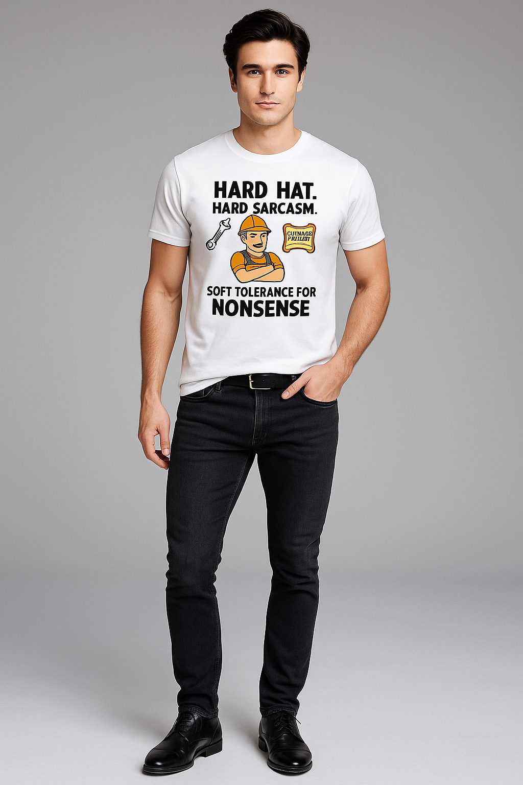 Hard Hat. Hard Sarcasm. Soft Tolerance For Nonsense - Construction T-shirt, Mocktops t-shirt